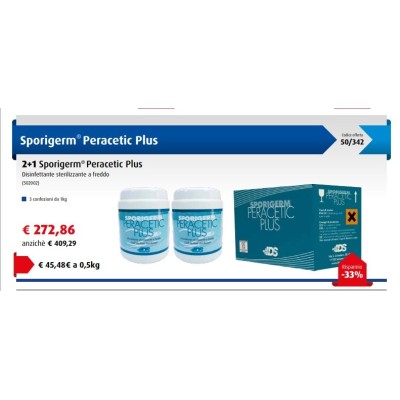 Promozione 2+1 Sporigerm Peracetic Plus IDS Promozione 2+1 Sporigerm Peracetic Plus IDS